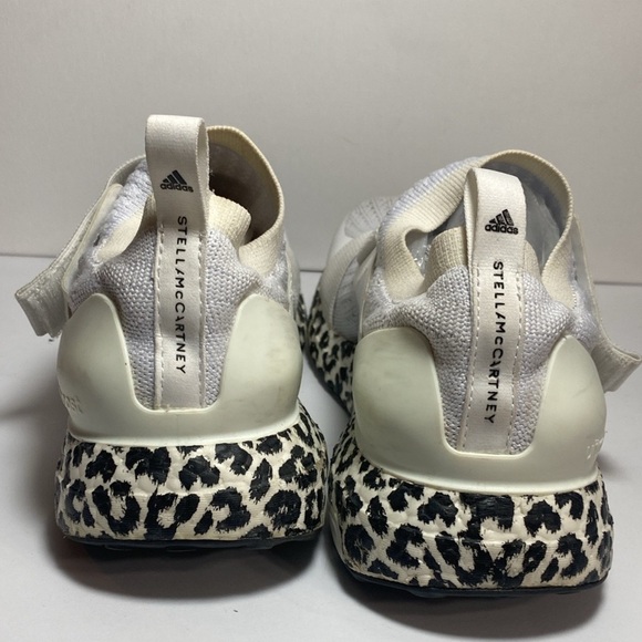 STELLA MCCARTNEY X Adidas Stylish White and Leopard Print Sneakers - Picture 4 of 6